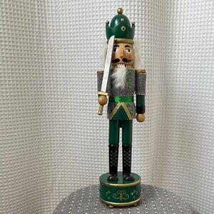 Green Nutcracker Soldier with Sword